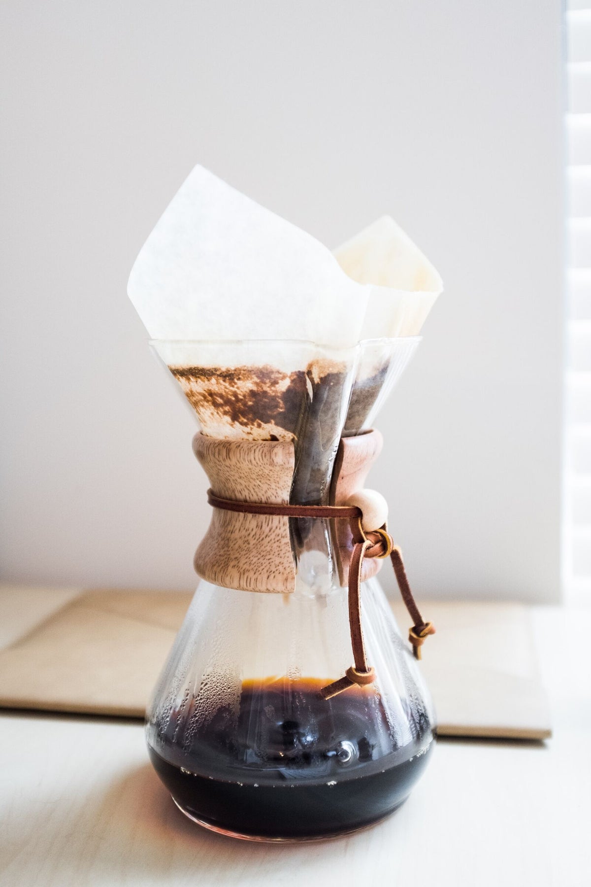 Chemex 6 tasses, col de bois et cordon de cuir