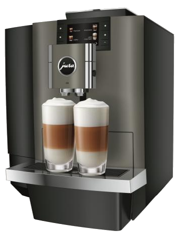 Machine à café automatique Jura X4c Dark Inox, raccordée à l'eau